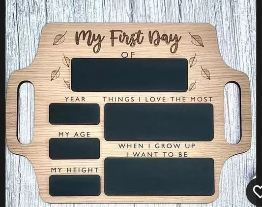 First Day Of School Photo Board, School Sign, Back To School Chalk Board CQ